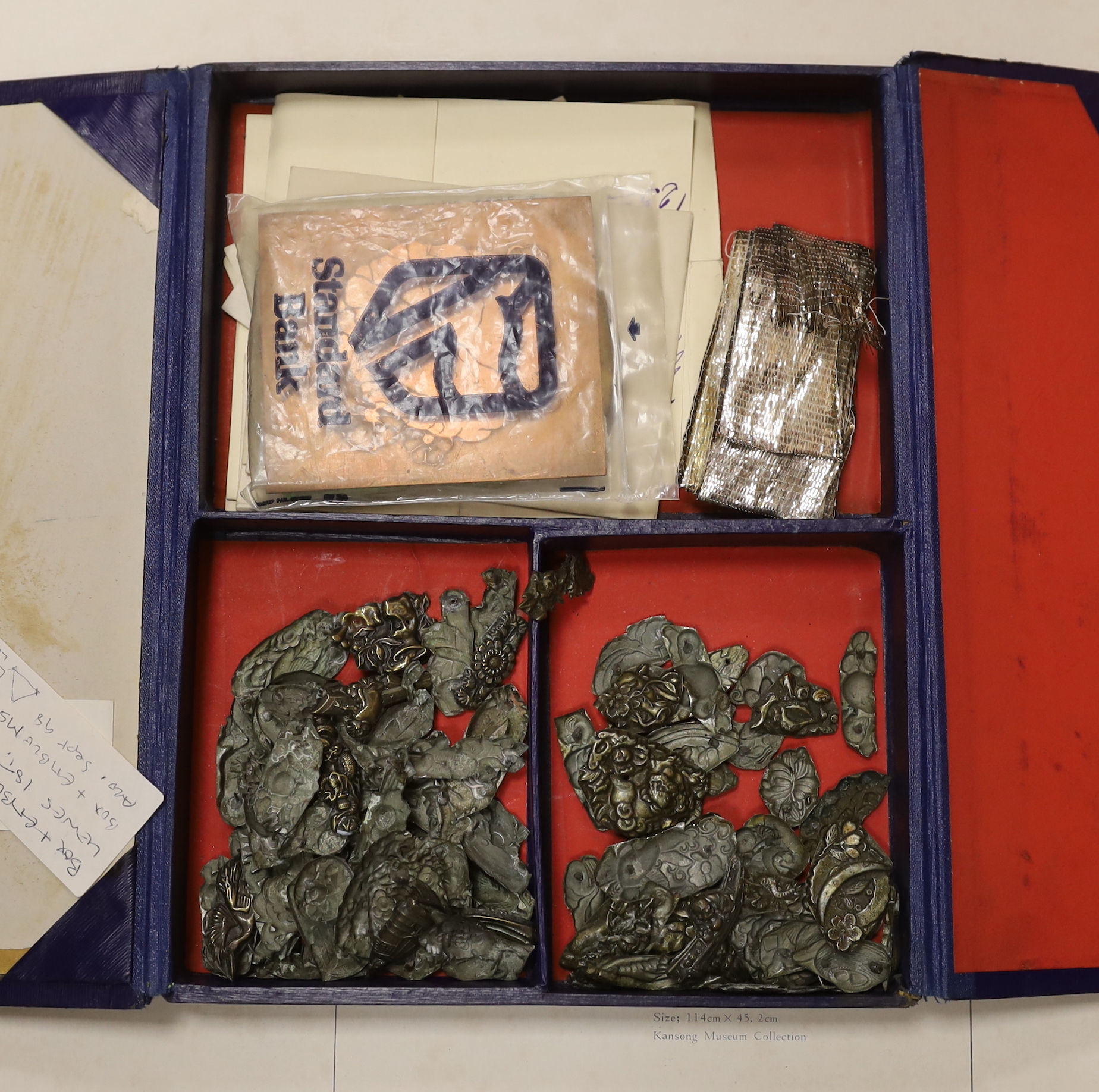 A Chinese album of flower prints Wu Changshuo, published by Cao Bai, 1972, a book of Modern Japanese Art of Flower Arrangements, a fine silk commemorative handkerchief with a printed panel depicting the surrender in 1905